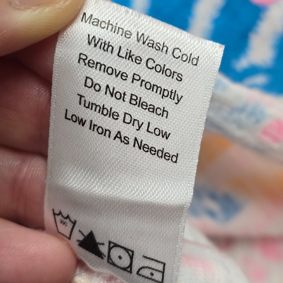 Fresh Produce Shirt Womens 3X Tunic Long Sleeve Colorful Cotton Geometric Artsy - Picture 6 of 12